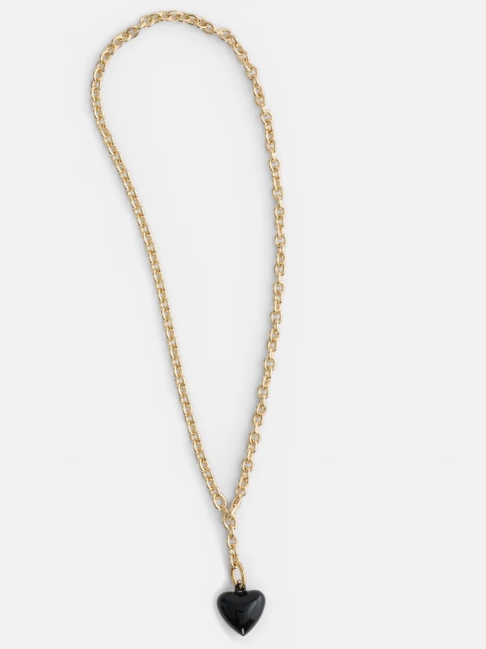 New Roxanne Assoulin small puffy heart Necklace with Black Heart Pendant